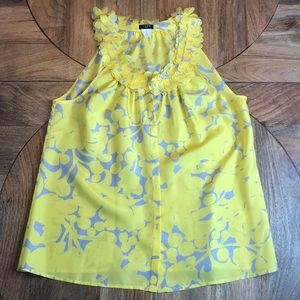 J Crew 100% silk with Silk Paillette neckline. Med